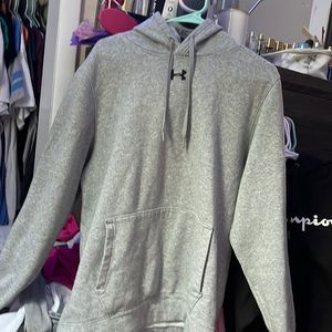 Grey under armor hoodie medium loose fit